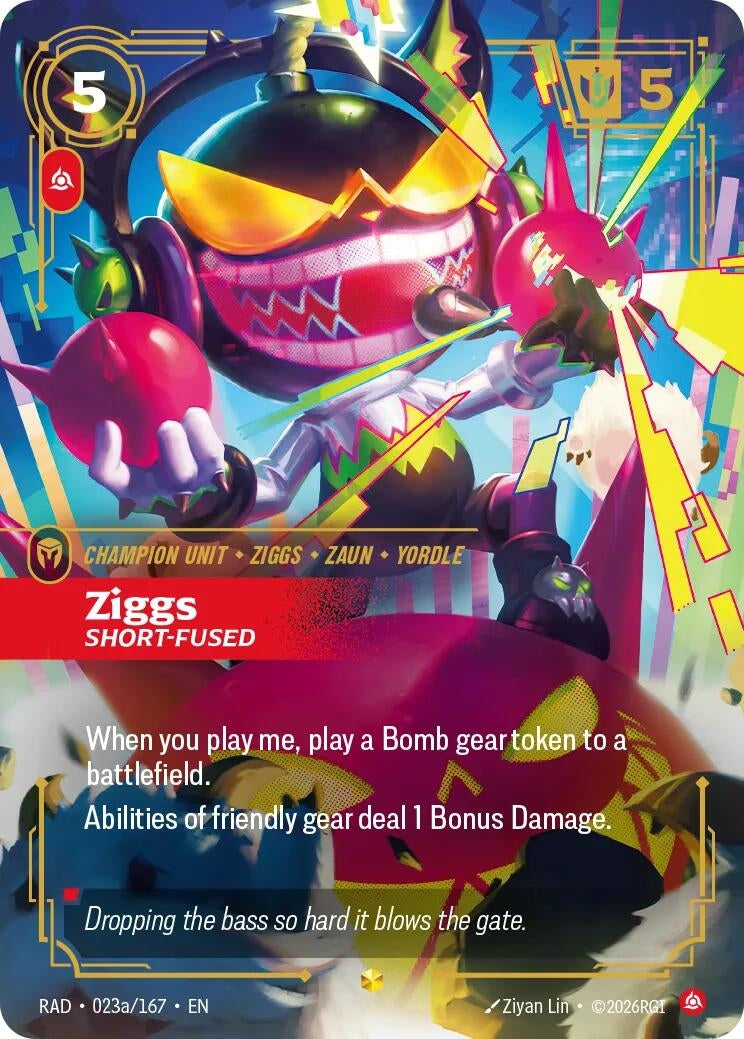 Image for Ziggs, Short-Fused (Alternate Art) (023a/167) (Radiance) (RAD) - Riftbound: League of Legends Trading Card Game