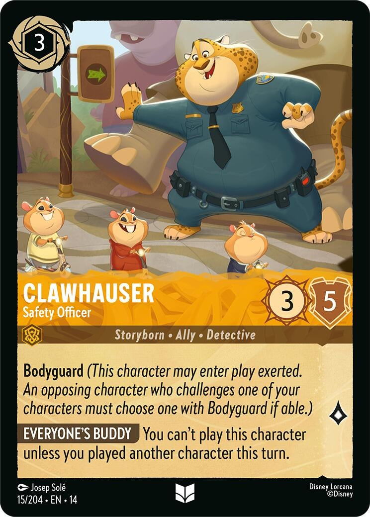 Image for Clawhauser - Safety Officer (15/204) (Hyperia City) (14) - Disney Lorcana