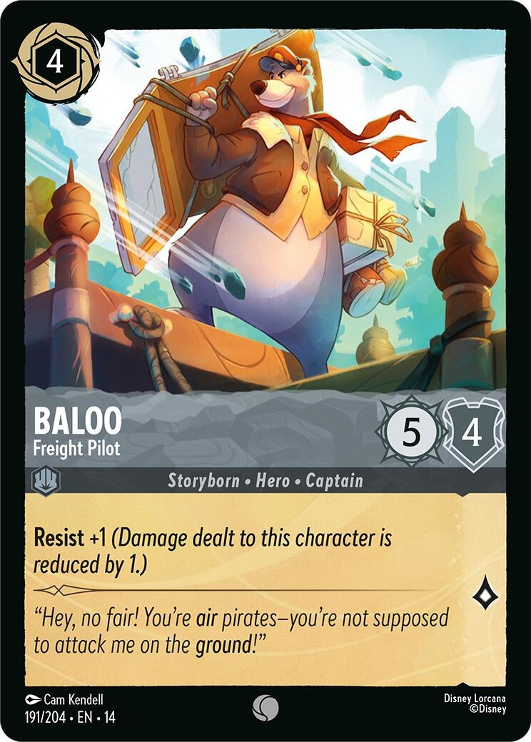 Image for Baloo - Freight Pilot (191/204) (Hyperia City) (14) - Disney Lorcana