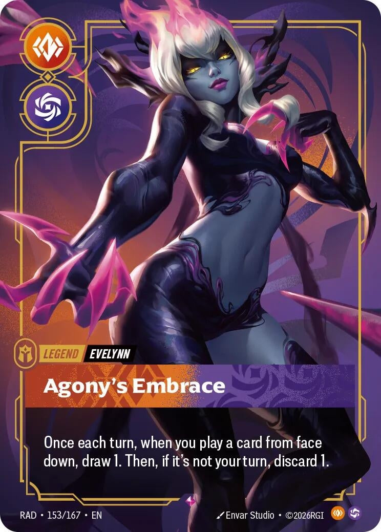 Image for Evelynn, Agony's Embrace (153/167) (Radiance) (RAD) - Riftbound: League of Legends Trading Card Game