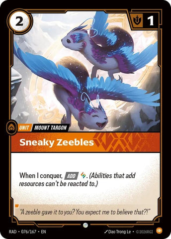 Image for Sneaky Zeebles (076/167) (Radiance) (RAD) - Riftbound: League of Legends Trading Card Game