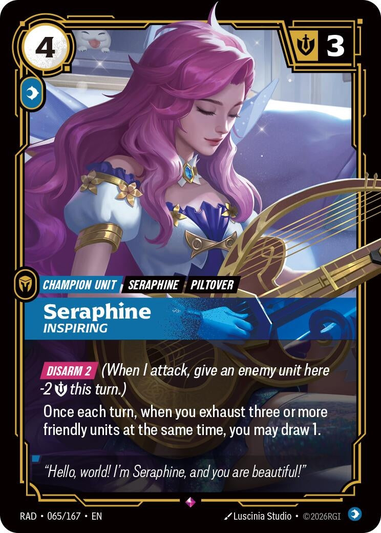 Image for Seraphine, Inspiring (065/167) (Radiance) (RAD) - Riftbound: League of Legends Trading Card Game