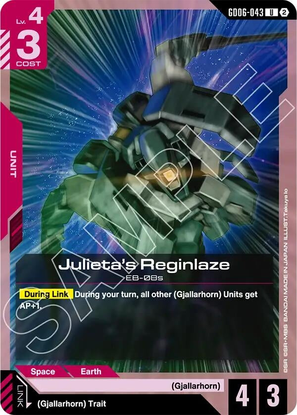 Image for Julieta's Reginlaze (GD06-043) (Stardust Trails) (GD06) - Gundam Card Game