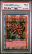SLIFER THE SKY DRAGON QCSE-ATTRIBUTE ERROR-ITA 2023 YU-GI-OH! LC01-LEGENDARY COLLECTION: 25TH ANNIVERSARY EDITION PSA 9