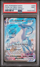 PSA 9 - FA/IR CALYREX VMAX CHILLING REIGN-SECRET 2021 POKEMON SWORD & SHIELD CHILLING REIGN