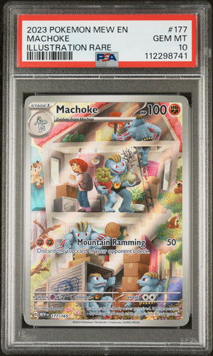 PSA 10 - MACHOKE ILLUSTRATION RARE 2023 POKEMON MEW EN-151