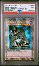 DARK MAGICIAN QCSE-ATTRIBUTE ERROR-ITA 2023 YU-GI-OH! LC01-LEGENDARY COLLECTION: 25TH ANNIVERSARY EDITION PSA 9