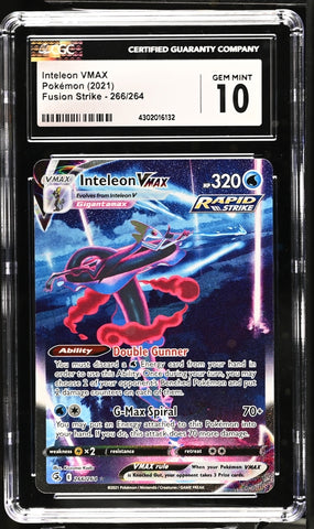 ***CGC 10***2021 POKEMON Fusion Strike Inteleon VMAX