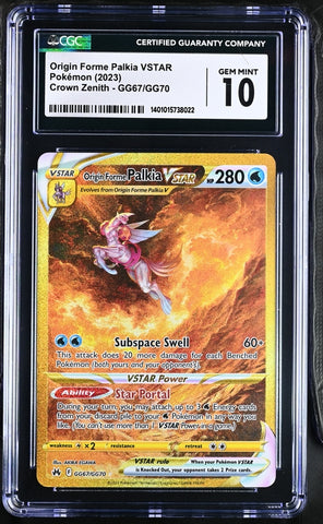 *** CGC GEM MT 10***2023 POKEMON Crown Zenith Origin Forme Palkia VSTAR