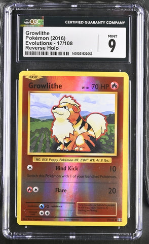 *** CGC MT 9***2016 Evolutions Growlithe