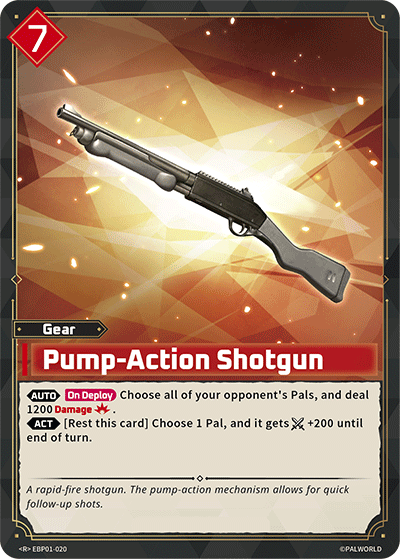 Image for Pump-Action Shotgun (EBP01-020) (Booster Pack "Dawn of Palpagos") (EBP01) - Palworld Official Card Game