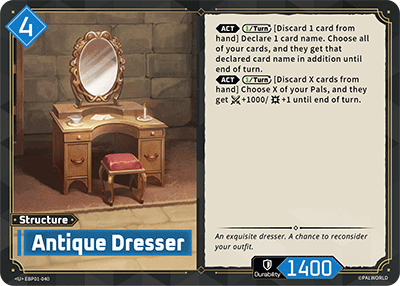 Image for Antique Dresser (EBP01-040) (Booster Pack "Dawn of Palpagos") (EBP01) - Palworld Official Card Game