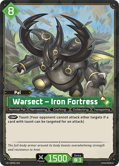 Image for Warsect – Iron Fortress (EBP01-054) (Booster Pack "Dawn of Palpagos") (EBP01) - Palworld Official Card Game
