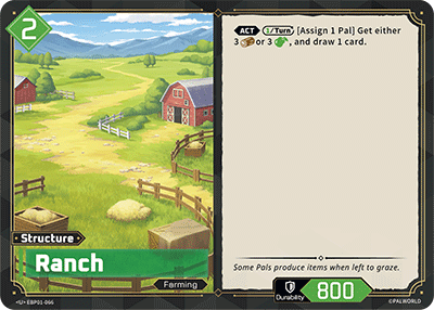 Image for Ranch (EBP01-066) (Booster Pack "Dawn of Palpagos") (EBP01) - Palworld Official Card Game