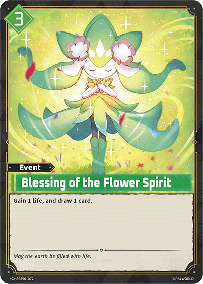 Image for Blessing of the Flower Spirit (EBP01-072) (Booster Pack "Dawn of Palpagos") (EBP01) - Palworld Official Card Game