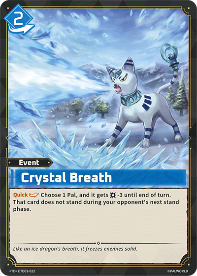 Image for Crystal Breath (ETD01-022) (Trial Deck "Dawn of Palpagos Red・Blue") (ETD01) - Palworld Official Card Game