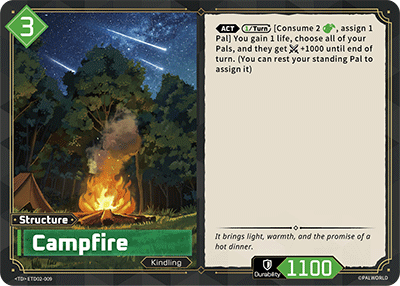 Image for Campfire (ETD02-009) (Trial Deck "Dawn of Palpagos Green・Purple") (ETD02) - Palworld Official Card Game