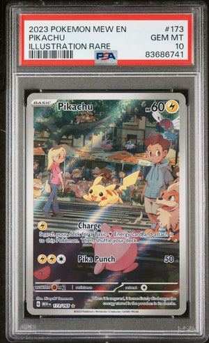 2023 POKEMON MEW EN-151 #173 PIKACHU ILLUSTRATION RARE PSA10