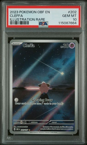 CLEFFA ILLUSTRATION RARE 2023 POKEMON OBF EN-OBSIDIAN FLAMES PSA 10