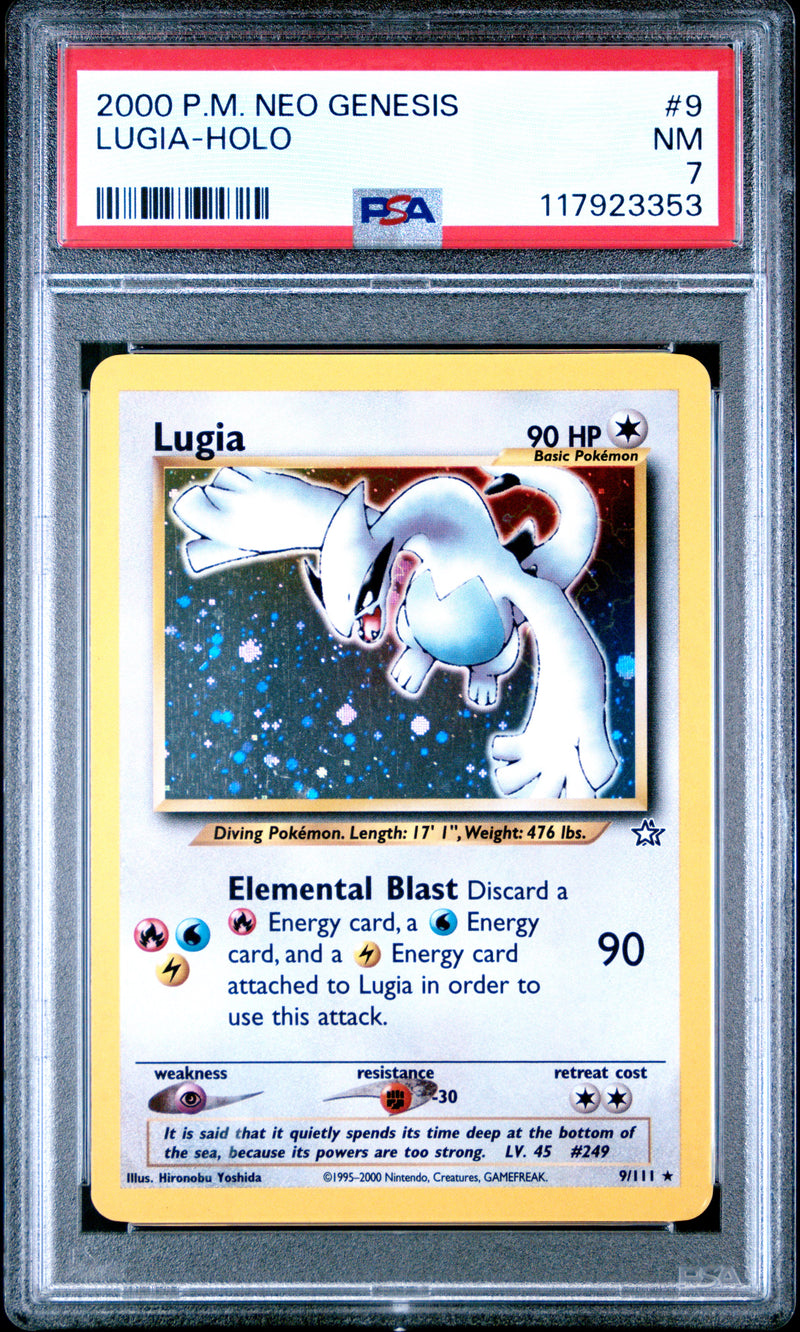 PSA 7 LUGIA-HOLO 2000 POKEMON NEO GENESIS