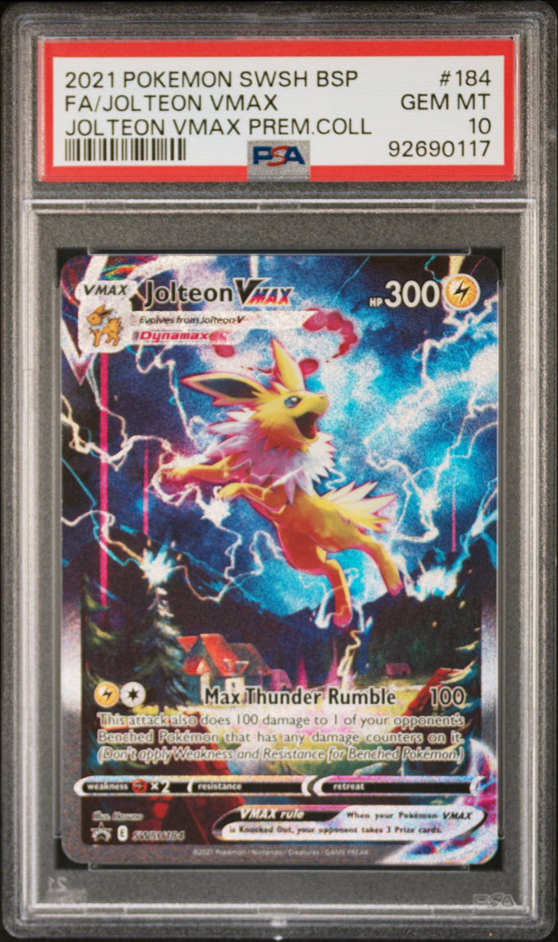 PSA 10 - FA/JOLTEON VMAX JOLTEON VMAX PREM.COLL 2021 POKEMON SWSH BLACK STAR PROMO