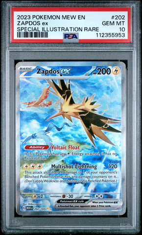 PSA 10 - ZAPDOS ex SPECIAL ILLUSTRATION RARE 2023 POKEMON MEW EN-151