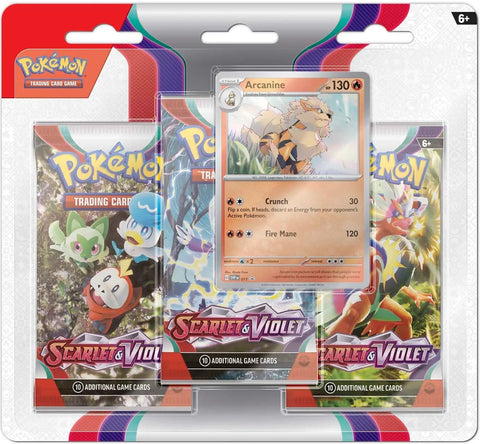 Scarlet & Violet: Base Set - 3 Pack Blister (Arcanine)