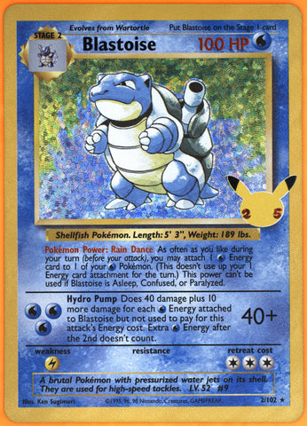 BLASTOISE 2021 2021 POKÉMON SWORD & SHIELD #2/102 TAG 10