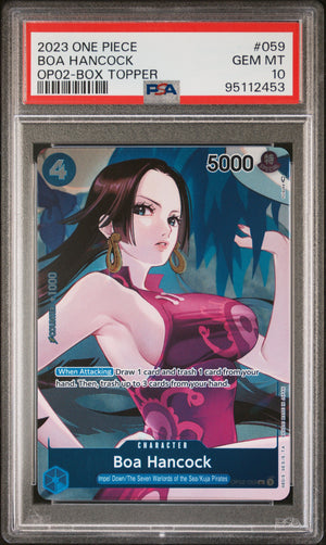 PSA 10 BOA HANCOCK BOX TOPPER 2023 ONE PIECE OP02-PARAMOUNT WAR