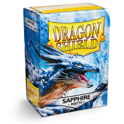 Dragon Shield - Standard Card Sleeves (100): MATTE SAPPHIRE BLUE ROI & ROY