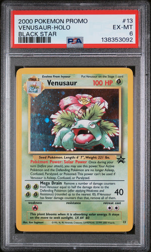 PSA 6 - VENUSAUR-HOLO BLACK STAR 2000 POKEMON PROMO BLACK STAR