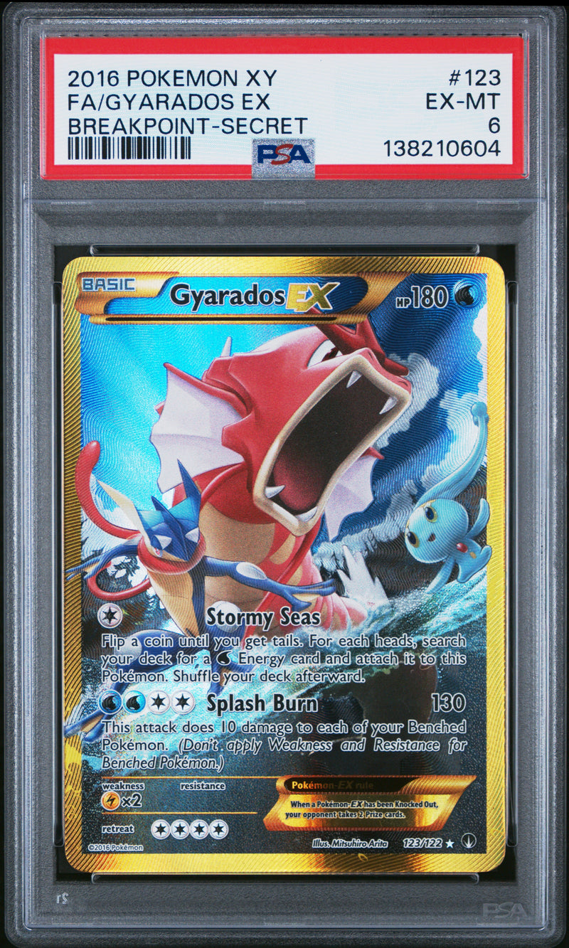 PSA 6- FA/GYARADOS EX BREAKPOINT-SECRET 2016 POKEMON XY BREAKPOINT