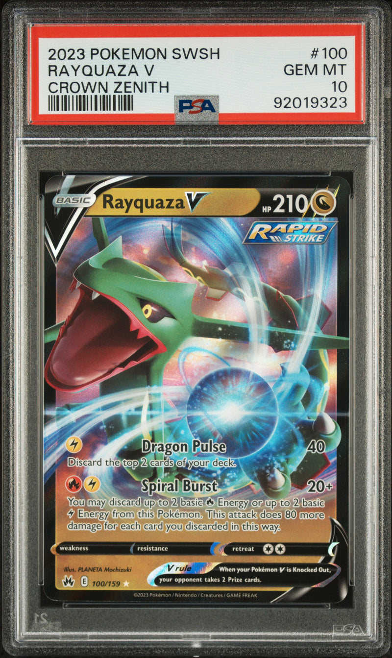 PSA 10 - RAYQUAZA V CROWN ZENITH 2023 POKEMON SWORD AND SHIELD CROWN ZENITH