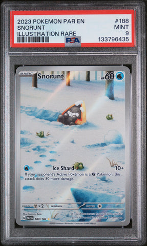 PSA 9 - SNORUNT ILLUSTRATION RARE 2023 POKEMON PAR EN-PARADOX RIFT
